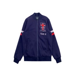 訂做寶藍色棒球褸  設計間條繡花Logo棒球褸  棒球褸專門店 Z589 訂做寶藍色棒球褸  設計間條繡花Logo棒球褸  棒球褸專門店 Z589